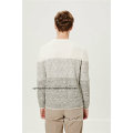 Contrast Color Pattern Knit Men Sweater